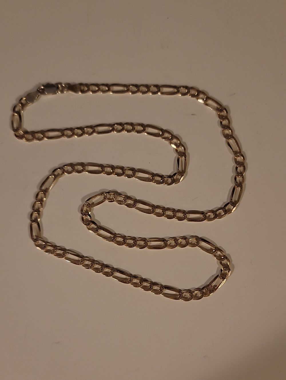 Gold Figaro Chain Necklace - Shiny Gold Tone